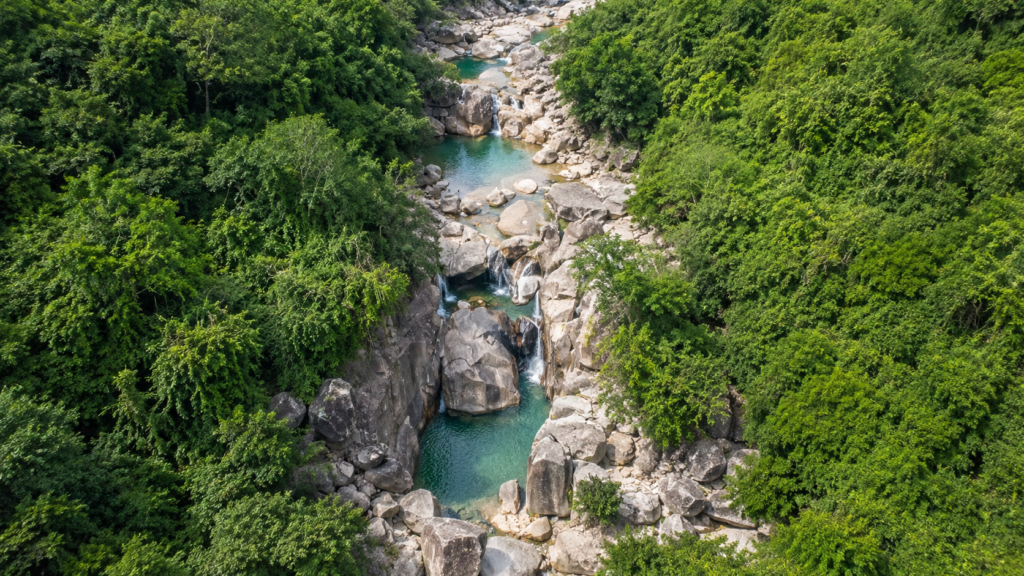 Ba Ho waterfall on the Waterfall & Mountain Road Adventure