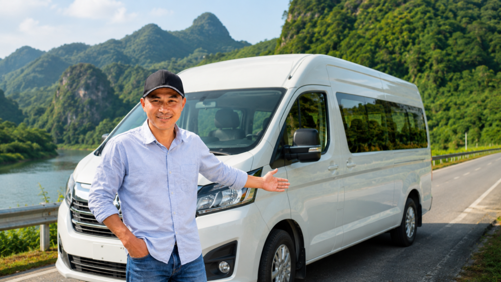 Private air-conditioned van used for the Family Tour
