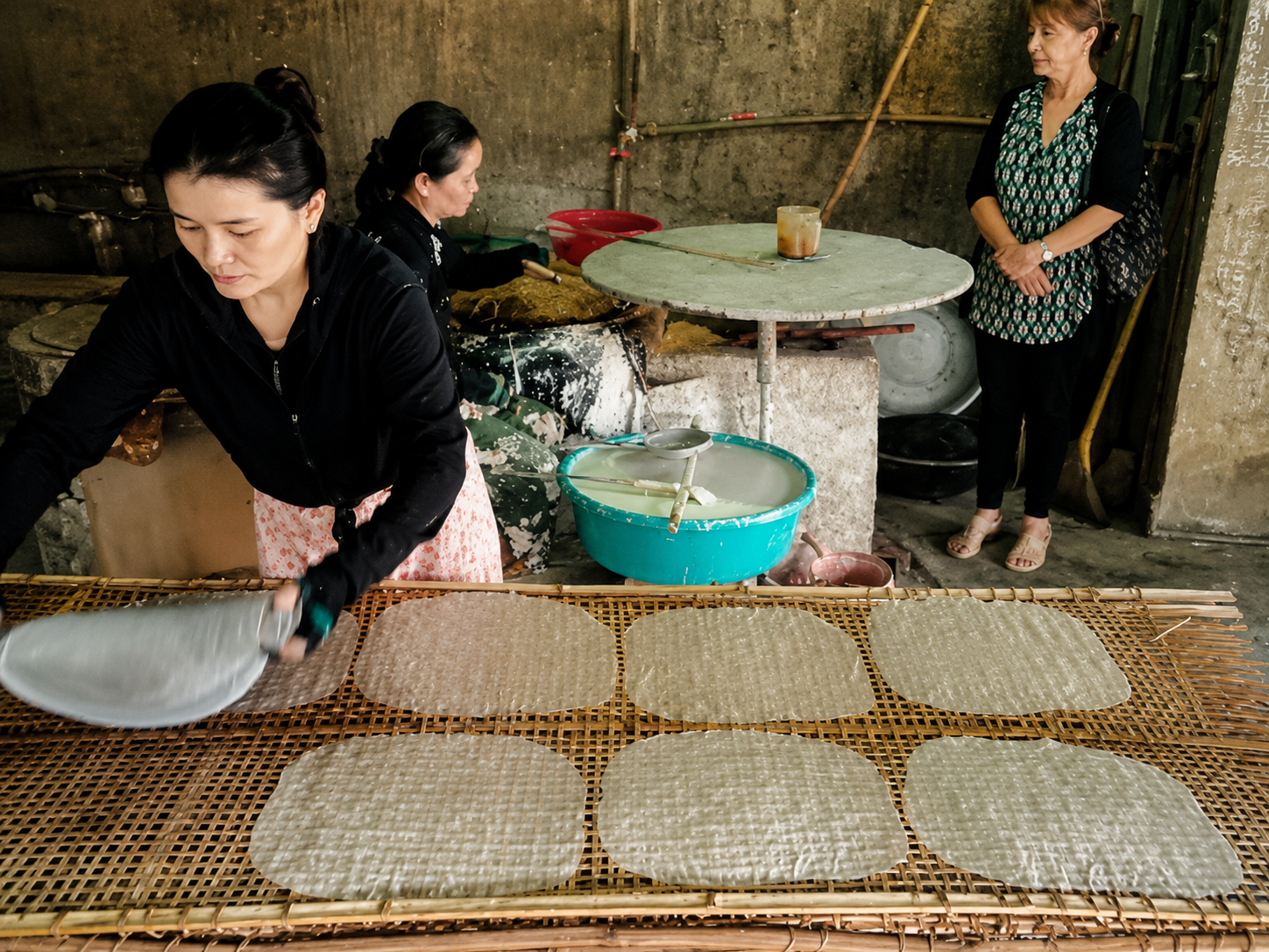 Rice paper making workshop stop
