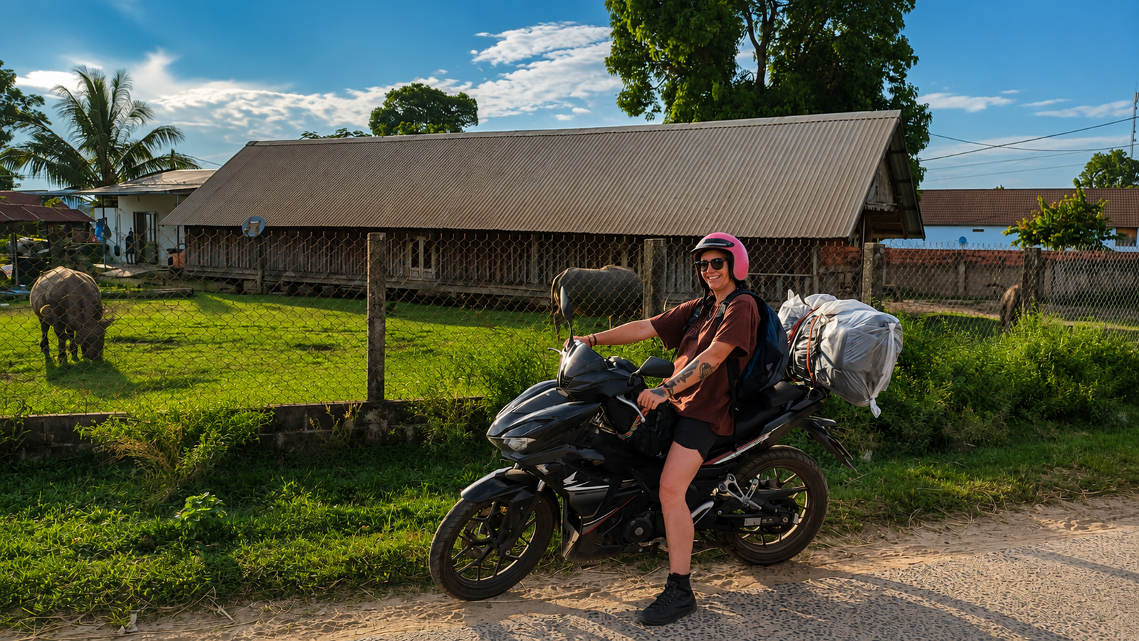 Easy rider scooter tour stop near Nha Trang