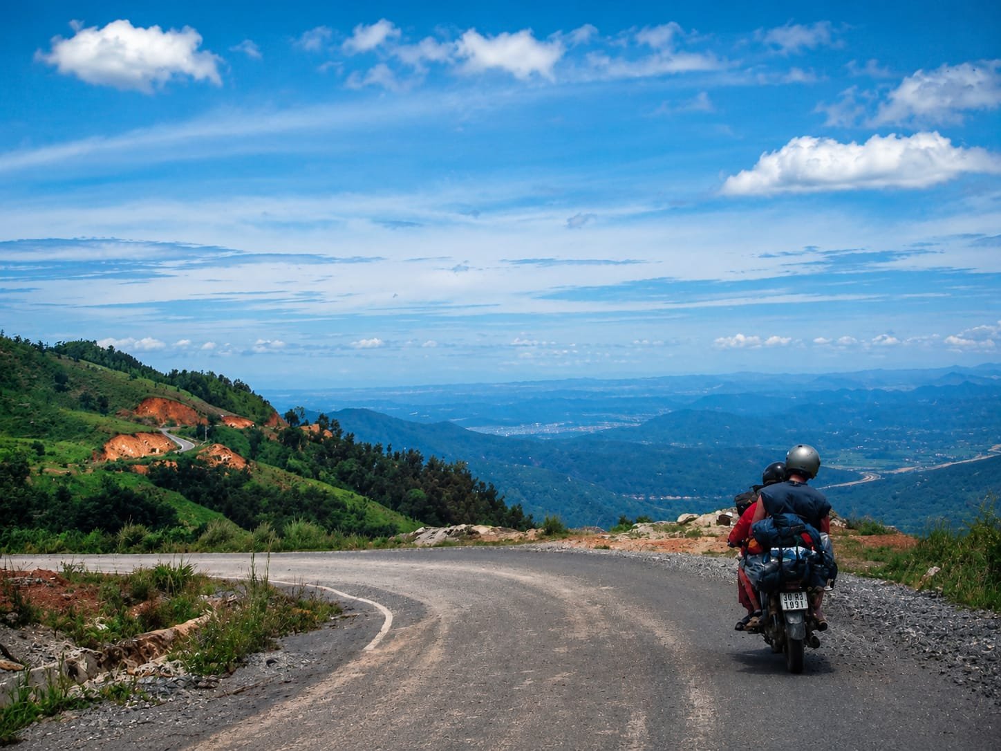 Scooter tour road view near Nha Trang